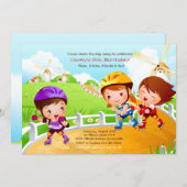 Rollerblading Tots-uitnodiging Kaart (Voorkant / Achterkant)