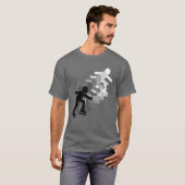 Rollerblading zes keer gradient t-shirt (Voorkant volledig)
