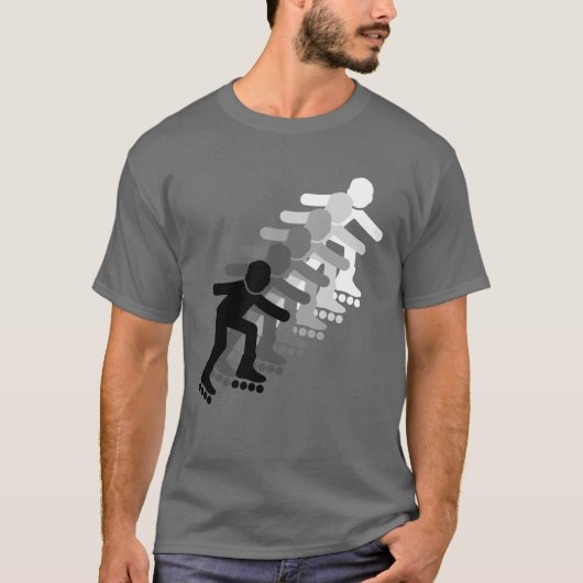 Rollerblading zes keer gradient t-shirt (Voorkant)