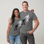 Rollerblading zes keer gradient t-shirt (Unisex)