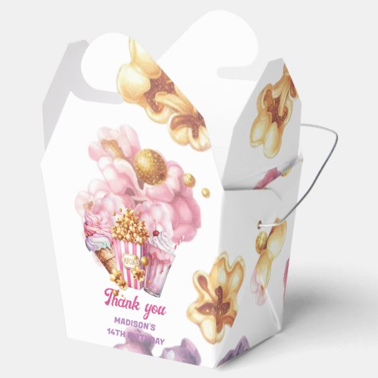 Rollercoaster Popcorn Custom Leuk en Kleurrijk Bedankdoosjes (Geopend)