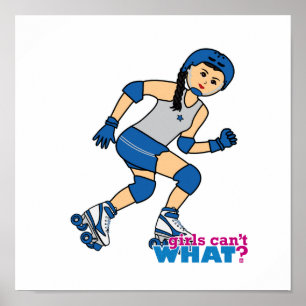 Rollerderby Girl - Medium Poster