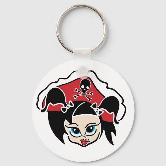 Rollerderby piratensleutelketen sleutelhanger (Voorkant)