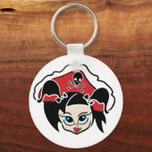 Rollerderby piratensleutelketen sleutelhanger (Voorkant)