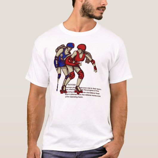 Rollerderby-regels: Blocker T-shirt (Voorkant)