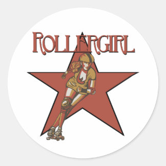 rollermeisje-stoorzender ronde sticker