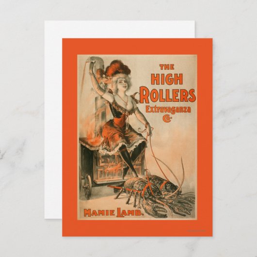 Rollers Extravaganza "Mamie Lamb" spelen Briefkaart (Voorkant / Achterkant)