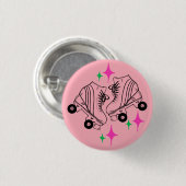 Rollers Schaatsen Derby Skating roze Birthday Part Ronde Button 3,2 Cm (Voorkant /achterkant)