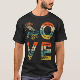 Rollers Schaatsen Love Roller Skating 70s 80s Roll T-shirt