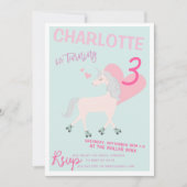 RollerScate Unicorn Invitation Anniversaire (Devant)