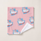 RollerSchaatsen met Waterverf Splash Bad Handdoek (Wasdoekje)