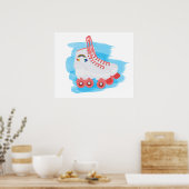 RollerSchaatsen met Waterverf Splash Poster (Keuken)