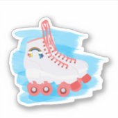 RollerSchaatsen met Waterverf Splash Sticker (Voorkant)