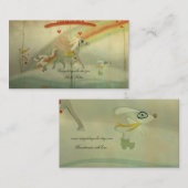 Rollerskate lapin glace vieux carte de visite vint (Devant / Derrière)