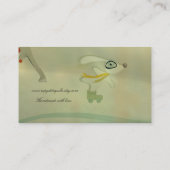 Rollerskate lapin glace vieux carte de visite vint (Dos)