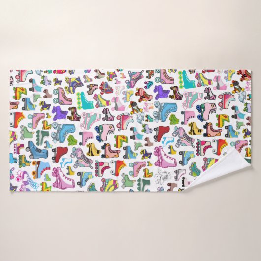 Rollerskate Roller Derby Designer Bath Beach (Serviette de bain)