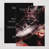 Rollerskate Roller Derby Grunge Style Kaart (Voorkant / Achterkant)
