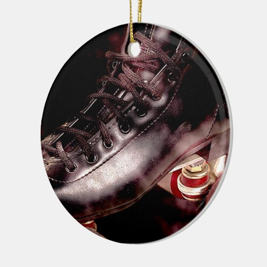 Rollerskate Roller Derby Grunge Style Keramisch Ornament (Links)