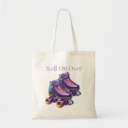 Rollerskate verjaardagsfeestje tote bag (Voorkant)