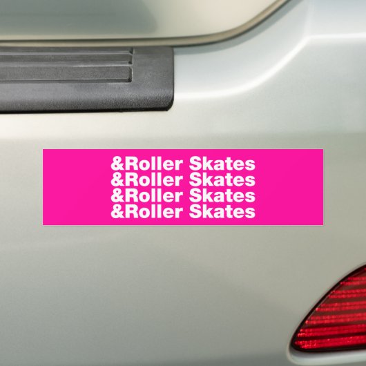 & Rollerskates Bumpersticker (Op auto)
