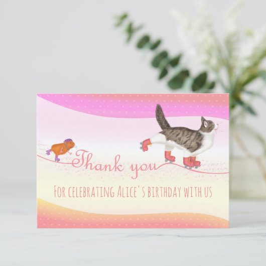 Rollerskating cartes de remerciements (petits) (Debout devant)