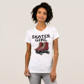 Rollerskating dames T-shirts, SKATER MEISJE T-shirt (Voorkant volledig)