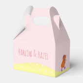 Rollerskating hond & cavia party gunst box bedankdoosjes (Voorkant Zijde)