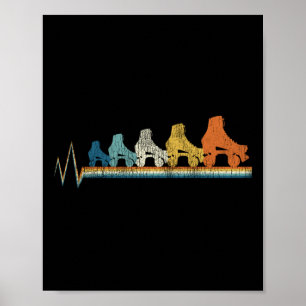 Rollerskating Retro Roller Schaats 1970S Retro Poster