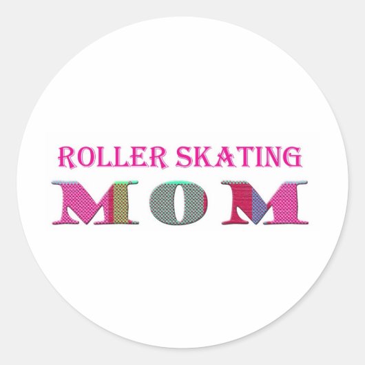 RollerSkatingMam Ronde Sticker (Voorkant)