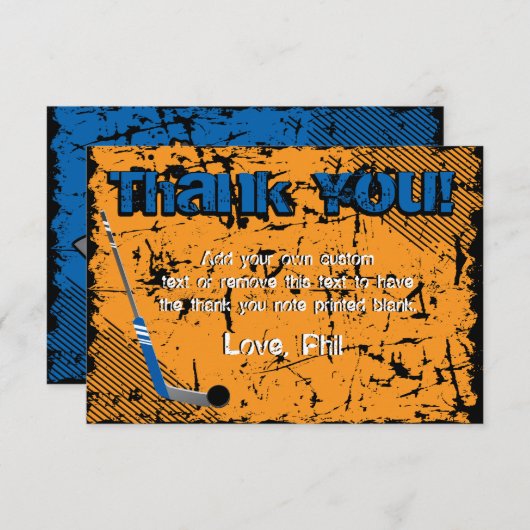 Rollhakkoop, grundgestijl Hartelijk dank voor kaar Bedankkaart (Voorkant / Achterkant)