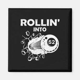 Rollin In 52 Biljart 52e Verjaardag Vlammende Bil Magneet