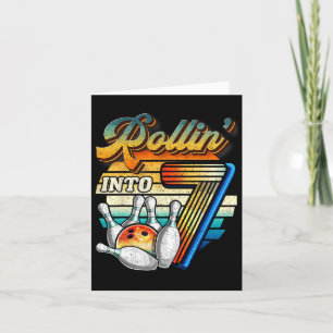 Rollin In 7 Bowling Verjaardagsfeestje 7e Verjaard Kaart