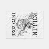 Rollin’ Into 2026 Raccoon Funny New Year Raccoon T Fleece Deken (Voorkant (Horizontaal))