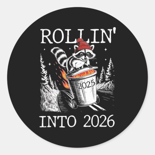 Rollin' Into 2026 Ronde Sticker (Voorkant)