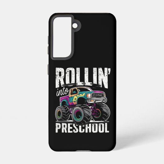 Rollin' Into Preschool Monster Truck Terug naar sc Samsung Galaxy Hoesje (Achterkant)