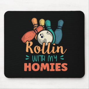 Rollin met Mijn Homies Retro Bowling 2 Muismat