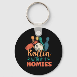 Rollin met Mijn Homies Retro Bowling 2 Sleutelhanger