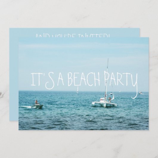 Rolling Beach Waves Boats on Lake Michigan Ocean Kaart (Voorkant / Achterkant)