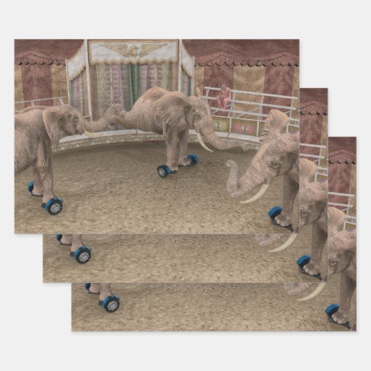 Rolling Elephants Inpakpapier Vel (Set)