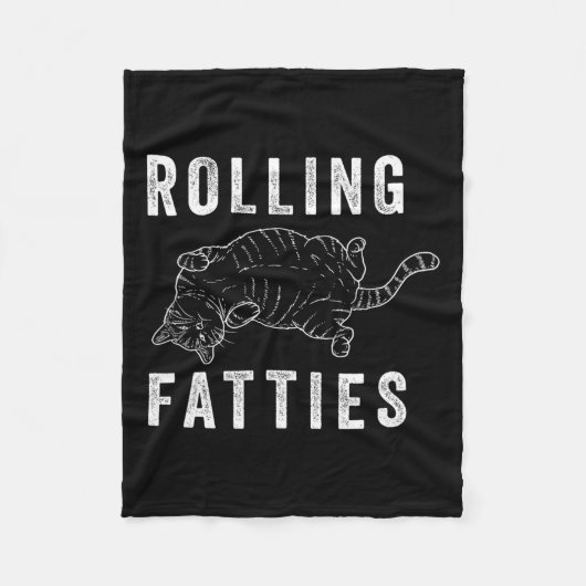 Rolling Fatties Chonk Kat Liefhebber Gift Kat Mam  Fleece Deken (Voorkant)