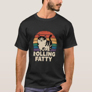 Rolling Fatties Kat Dier Grappige Kattenliefhebber T-shirt