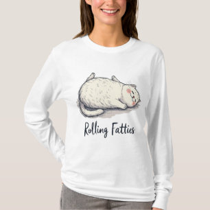 Rolling Fatties Kattenbak – Schattigee en humorist T-shirt
