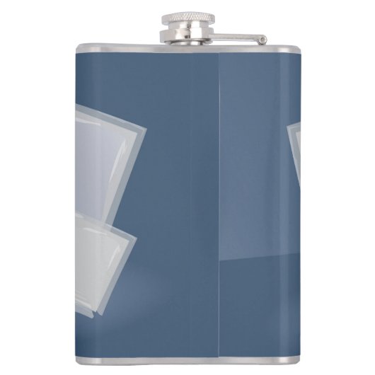 Rolling Fibonacci-vierkantjes Heupfles (Achterkant)