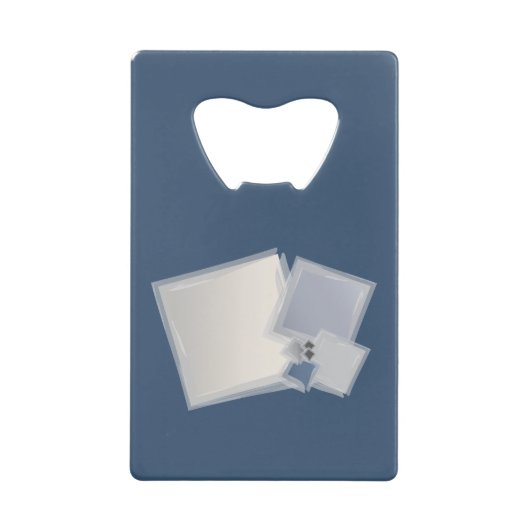 Rolling Fibonacci-vierkantjes Kredietkaart Flessenopener (Voorkant)