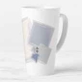 Rolling Fibonacci-vierkantjes Latte Mok (Rechterhoek)