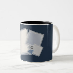 Rolling Fibonacci-vierkantjes Tweekleurige Koffiemok