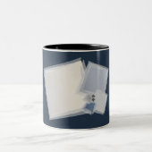 Rolling Fibonacci-vierkantjes Tweekleurige Koffiemok (Center)