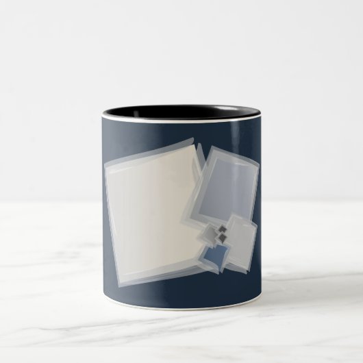 Rolling Fibonacci-vierkantjes Tweekleurige Koffiemok (Center)