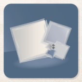 Rolling Fibonacci-vierkantjes Vierkante Kartonnen Onderzetter (Voorkant)