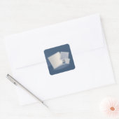 Rolling Fibonacci-vierkantjes Vierkante Sticker (Envelop)